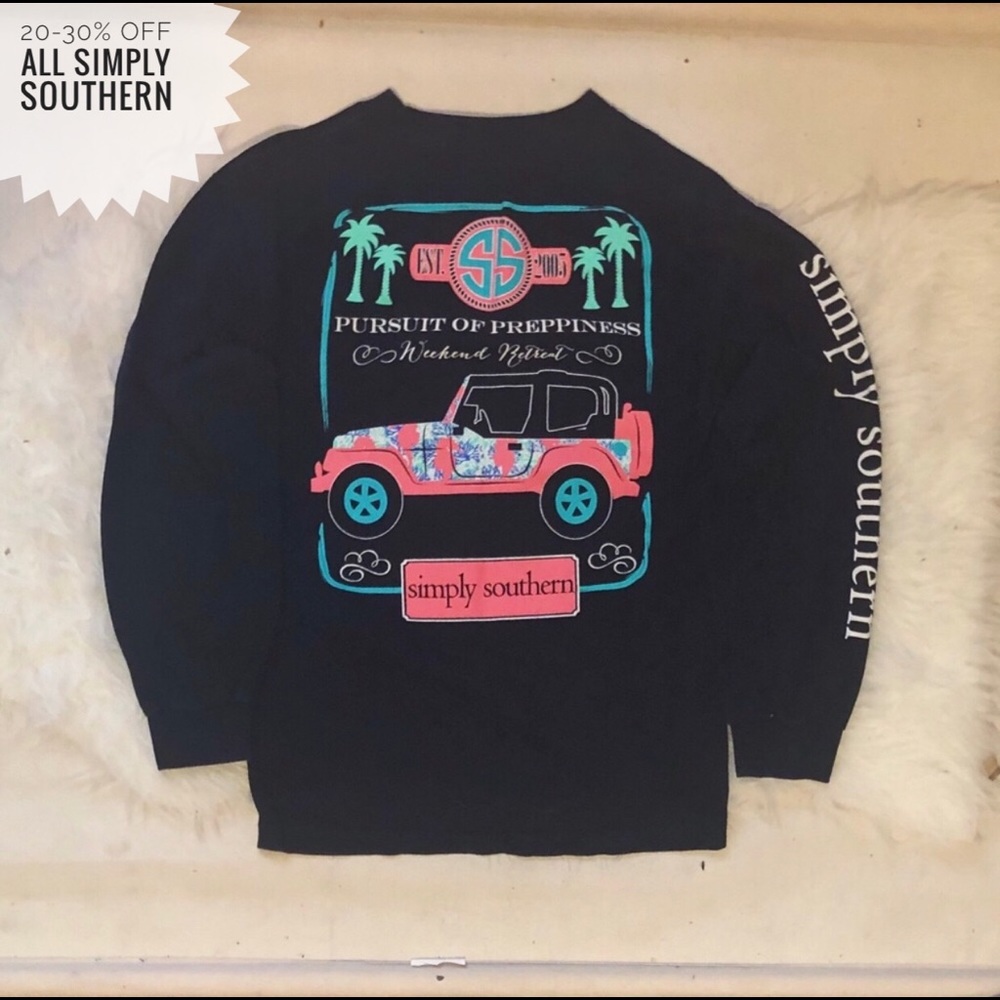 Simply Southern Navy Blue Long Sleeve Tee